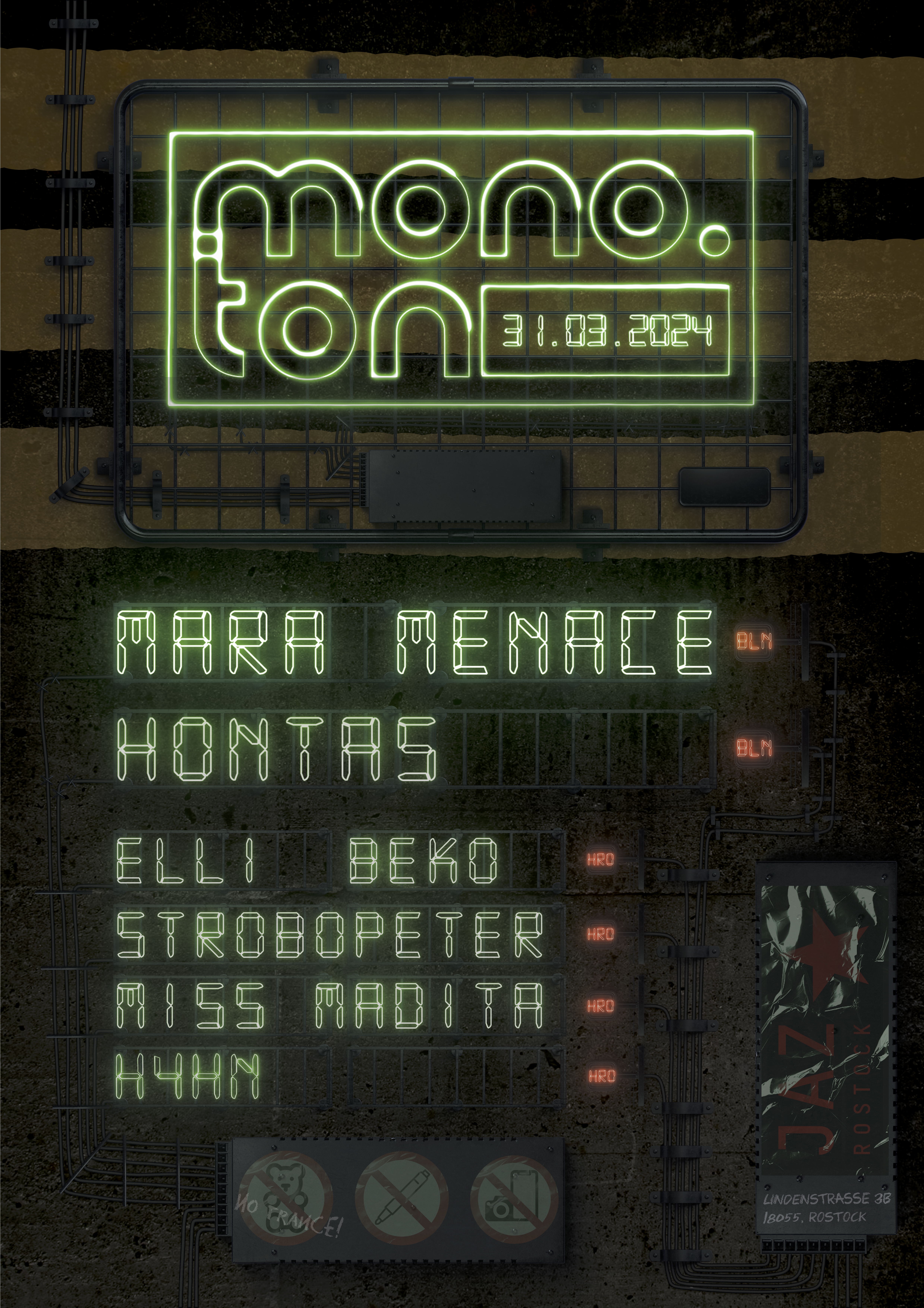 mono.ton w/ Mara Menace, Hontas, Elli, Beko, Strobopeter, Miss Madita, H4HN